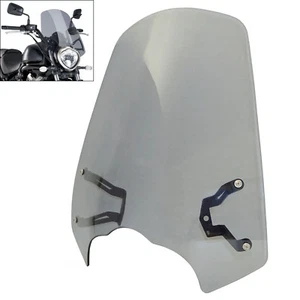 Light Smoke Windscreen Windshield w/ Holder For 2015-2018 KAWASAKI Vulcan S 650 - Picture 1 of 6
