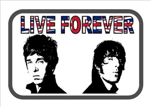 Oasis Live Forever Metal Sign Wall Plaque Oasis Brit pop Sign - Picture 1 of 1