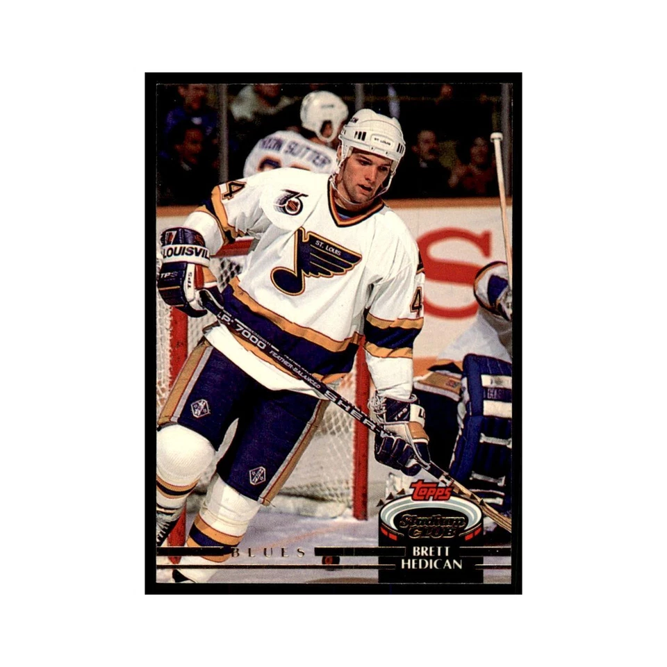 1992 Stadium Club Brett Hedican Hockey Cards #203 - Image 1 of 3