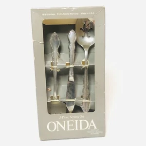 Oneida DOVER Edelstahl 3-teiliges Servier Hostess Set Erbstück glänzend Besteck Messer - Bild 1 von 3