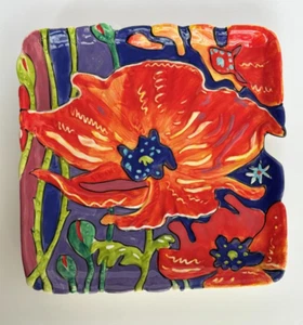 Simon Bull 2007 Retro Serving Platter Abstract Wall Art Table Decor Pottery - Picture 1 of 6