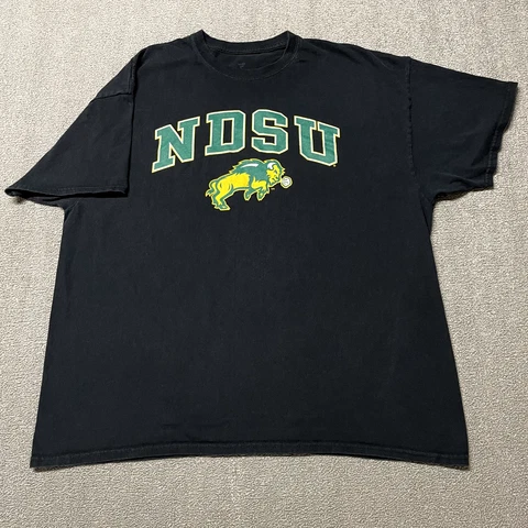 North Dakota State University Shirt Men 2XL Black NCAA College NDSU Bison Herd Cover
