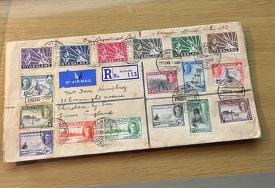 Sellos de Nyasalandia C532 en cubierta de correo aéreo registrado pos fdc? sin precio base Foto 1 de 2