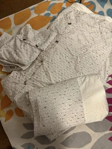 Columbine Cody Tan Brown Weave Queen Duvet Cover/2 Shams With Matching Bed Skirt - Picture 1 of 8