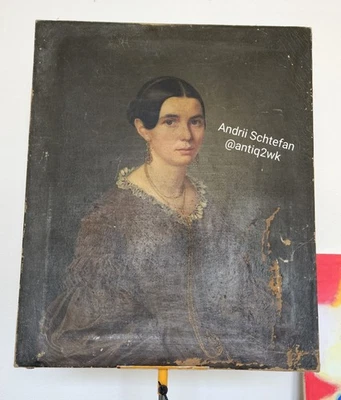 Porträt einer edlen jungen Frau. Öl. Ende des 18./Anfang des 19. Jahrhunderts - Bild 1 von 4