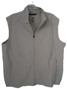 Zero Restriction Full Zip Vest Mens L Beige Golf Windbreaker - Picture 1 of 10