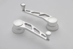 Par de manivela de ventana de aluminio pulido Lokar Idh 2015 Billet Foto 1 de 4