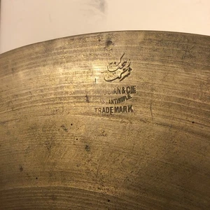Cappello K. Zildjian & CIE Constantinople marchio piatto crash ciao 13” c.1907-1913 - Foto 1 di 18