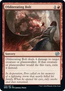 Obliterating Bolt - Foil LP, English MTG The Brother's War Set - Picture 1 of 1