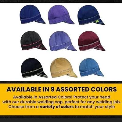GIORGINO Welding Caps for Men Reversible Flame Resistant 100% Cotton Welding Hat - Image 1 of 4