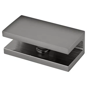 CRL Chrome No-Drill Fixed Panel Glass Clamp for 1/4" Glass - Picture 1 of 5