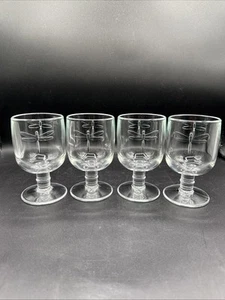 4 La Rochere France 8 oz. Water or Wine Stemmed Goblets 5.25” Dragonfly VGC - Picture 1 of 24