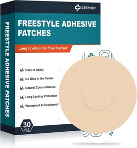 30 Pack Freestyle Adhesive Patches, Sensor Covers Intended for Tan(30 Pcs) - Picture 1 of 7