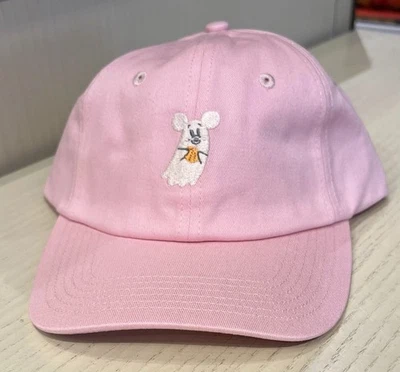 NUEVO CON ETIQUETAS Parques Disney 2025 Halloween Minnie Mickey Mouse Fantasma Rosa Gorra de Béisbol Gorra Foto 1 de 2