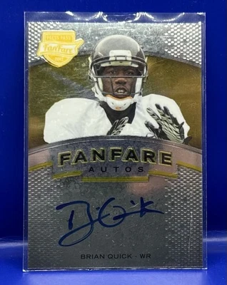 2012 Press Pass Fanfare #FF-BQ Brian Quick RC Rookie Auto Appalachian St Rams - Image 1 of 2