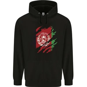 Torn Afghanistan Flag Afghan Day Football Childrens Kids Hoodie - Picture 1 of 39