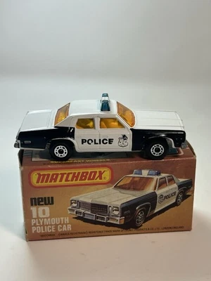 Vintage Matchbox Lesney #10 - Plymouth Gran Fury Police Car With ORIGINAL BOX - Image 1 of 4