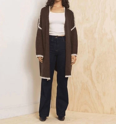 Cárdigan Vintage Havana Game Day Frente Abierto Talla Única Foto 1 de 3