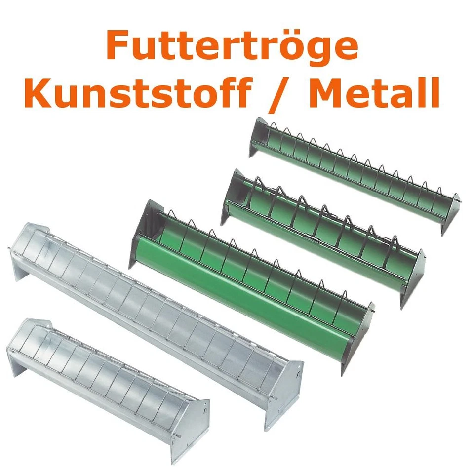 Futtertrog Huhn Küken Geflügel Trog Hühnertrog Enten Kunststoff o. Metall Hennen - Bild 1 von 1