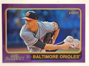 2023 Heritage HIGH NUMBER JACK FLAHERTY  Hot Box Purple REFRACTOR ORIOLES - Picture 1 of 2