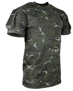 Kombat UK Tactical T-shirt BTP Black Combat Cargo Mens Camouflage Military Tee - Picture 1 of 9