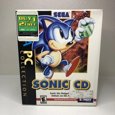 Sonic CD Hedgehog Sega PC Collection Game 1997 Windows NEW Sealed BIG BOX RARE - Image 1 of 4