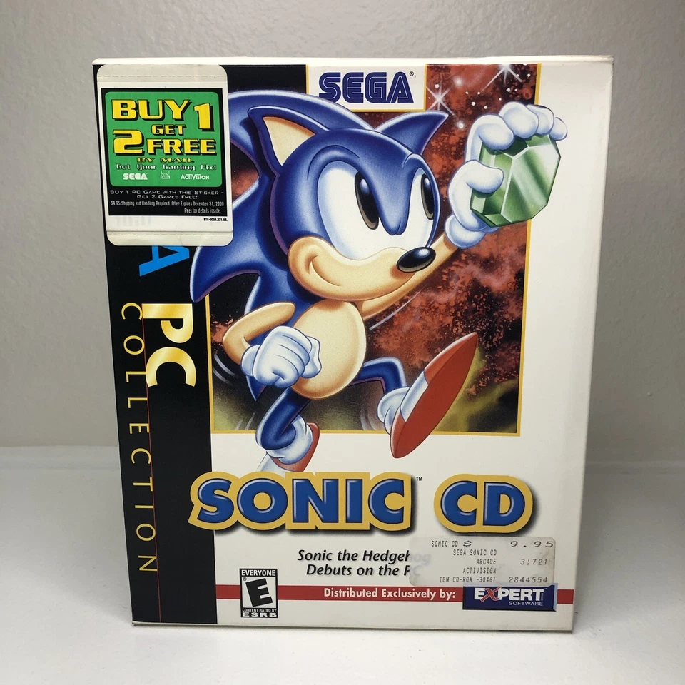 Sonic CD Hedgehog Sega PC Collection Game 1997 Windows NEW Sealed BIG BOX RARE - Image 1 of 4