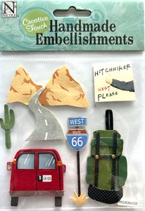 Creative Touch (ROAD TRIP) Handmade Dimensional Scrapbooking Stickers BY-56 - Picture 1 of 1