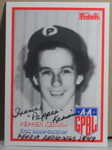 Tarjeta firmada AAGPBL "PEPPER KERWIN" #282 - Imagen 1 de 2
