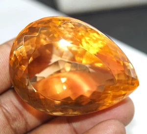 AAA Quality Certified 404.30 Ct Natural Champagne Topaz Pear Cut Loose Gemstone - Picture 1 of 7