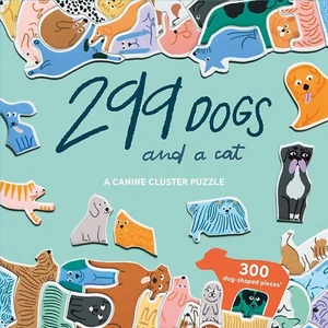 299 Dogs & a cat 300 Piece Cluster Puzzle Laurence King New - Picture 1 of 4