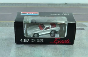 Monogram 2042 Mini Exacts Corvette ZR-1 Car Silver Diecast 1:87 Scale HO - Picture 1 of 2
