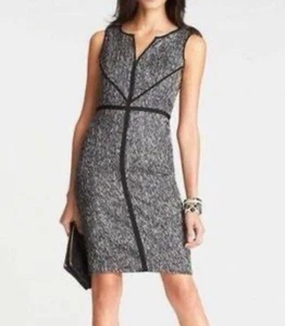 Ann Taylor Etuikleid schwarz grau Gr. 4 Hochzeit Party Business klassisch elegant - Bild 1 von 20