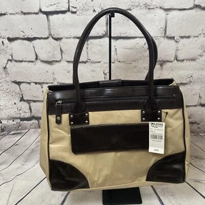 Wilsons Leder Tasche Nylon Leder hellbraun braun Damen Handtasche Business - Bild 1 von 11