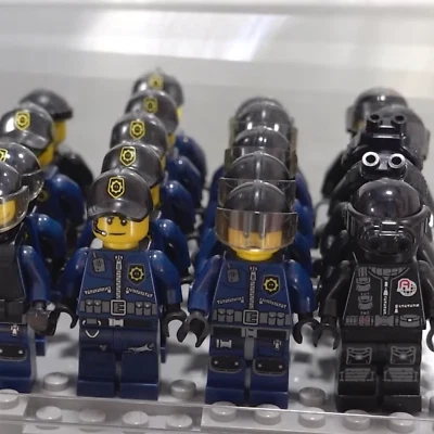 Lego Police Minifig Lot of 3 Lego SWAT Minifigure Police Pilot Lego Cop Figs - Image 1 of 4