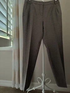 Weekend Max Mara wool checkered plaid straight trouser pants size 12 - Picture 1 of 4