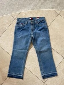 NWT Tommy Hilfiger girls cropped let down jeans $49 - Picture 1 of 7
