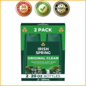 Irish Spring Body Wash for Men, Original Clean Body Wash, 20 Oz, 2 Pack, Clear - Picture 1 of 4