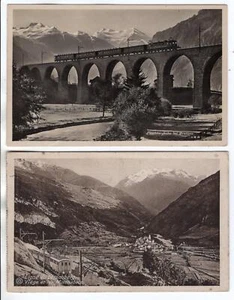 Postal Suiza Fruten und Visp, Lötschbergbahn 2 tarjetas muy antiguas     - Imagen 1 de 2