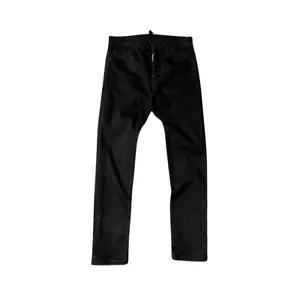 Men's Dsquared2 2021 Tidy Biker Black Jeans Pants Size 46 - Picture 1 of 6