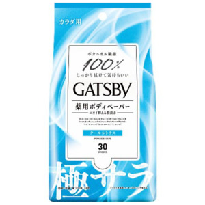 Gatsby Powder Deodorant Body Paper Cool Citrus Flavor 30sheets@pack