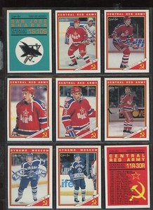 1991-92 O-Pee-Chee Sharks & Russian Inserts Complete Set (66)