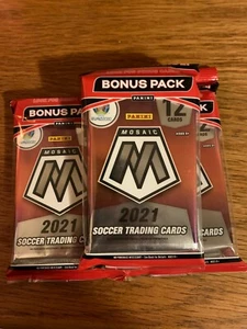 (3) 2021 PANINI MOSAIC SOCCER CELLO FAT PACKS ~ 12 CARDS PER PACK PLUS + - Picture 1 of 1
