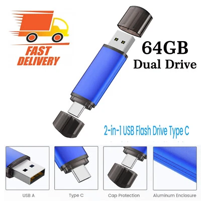 KOOTION 64GB USB2.0 Flash Drive Pen Drive Pen Drive OTG 2 in 1 Dual Drive Data Storage