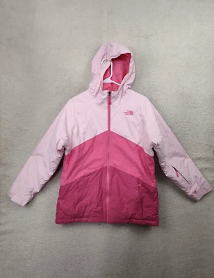 The North Face Girl Jacket Extra Large Pink NylonBlend Full Zip Hooded Outerwear - Image 1 of 4