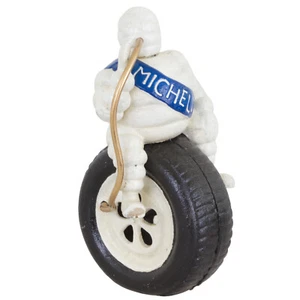 Michelin Man Bibendum On Tyre Cast Iron Model Advertising Ornament Garage - Picture 1 of 4