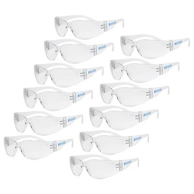 12 PAIR JORESTECH CLEAR UV LENS LOT SAFETY GLASSES BULK NEW