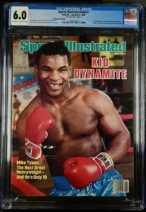 1986 SPORTS ILLUSTRATED MIKE TYSON COVER “KID DYNAMITE” (V#64/#1) JAN 6 CGC 6.0 - Picture 1 of 4