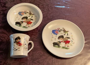 Vintage Old Foley James Kent 3pc. Children's Set Baa Baa Black Sheep. England.  - Picture 1 of 6