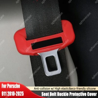 Seat Belt Buckle Cover 5PCS Silicone Seat Belt Clips Sleeve For Porsche 911 - Image 1 of 4